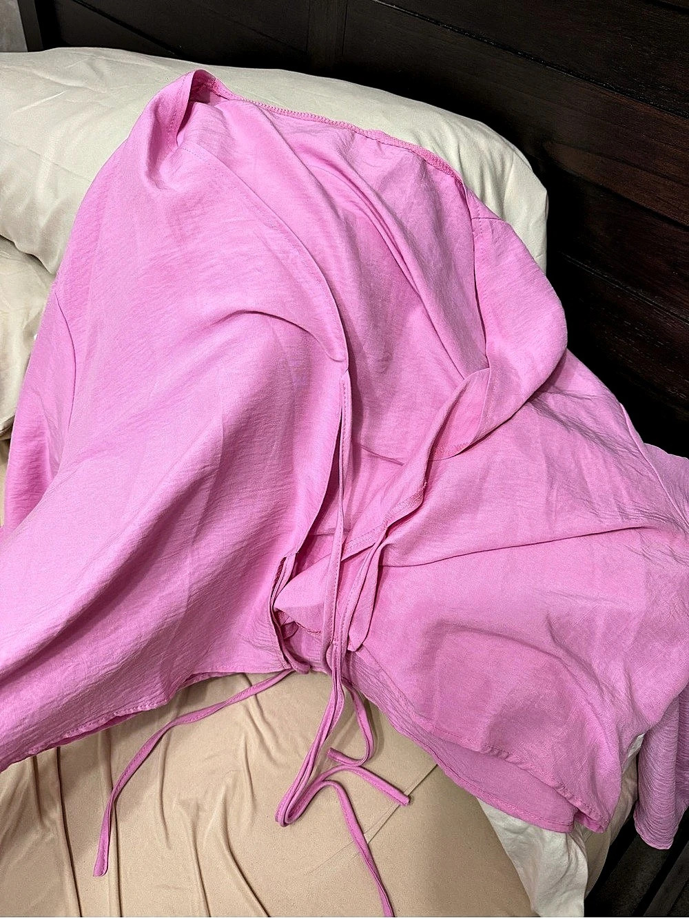SHEIN Solid Tie Front Crop Top Pink Crop Top Size 3XL